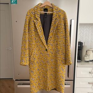 SMYTHE MIDI Louche Coat in Marigold Tweed